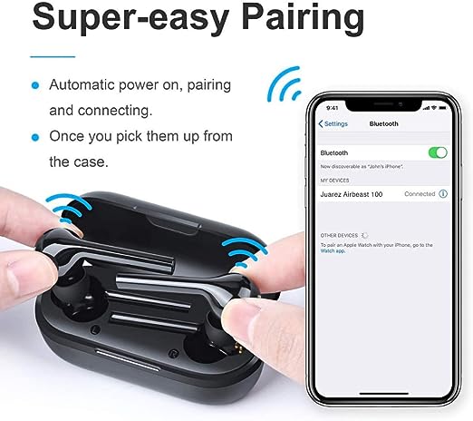 Juarez TWS AirBeast 100 True Wireless Stereo Ear-buds with Bluetooth Version 5.0, 12H Playback Voice Assistance IPX4 | Multi-Cast Synchronization | Master/slave Mode | One-Key Siri/Google Assist Juarez TWS AirBeast 100 True Wireless Stereo Ear-buds with Bluetooth Version 5.0, 12H Playback Voice Assistance IPX4 | Multi-Cast Synchronization | Master/slave Mode | One-Key Siri/Google Assist